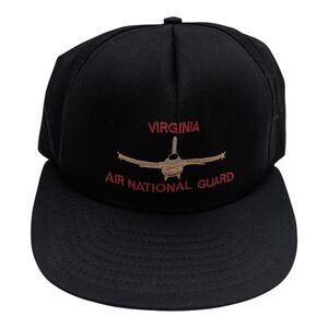 Vintage Virginia Air National Guard AJD Snapback Hat Baseball‎ Cap USA Made
